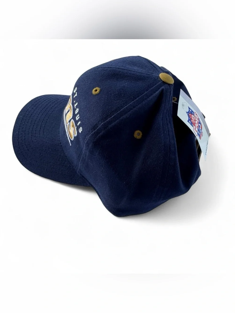 Rare St. Louis Rams NFL Ball Cap Navy Blue Cotton Vintage Game Day Hat